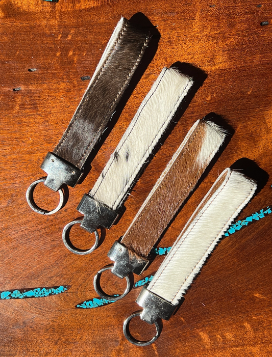 Cowhide Keychains